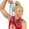 21Pcs 4th-of-July-Necklaces Independent-Day Patriotic Star Shaped Necklace Red-White-Blue Necklace for Adults Party Favors Accessories view 2