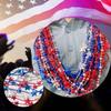 21Pcs 4th-of-July-Necklaces Independent-Day Patriotic Star Shaped Necklace Red-White-Blue Necklace for Adults Party Favors Accessories view 3