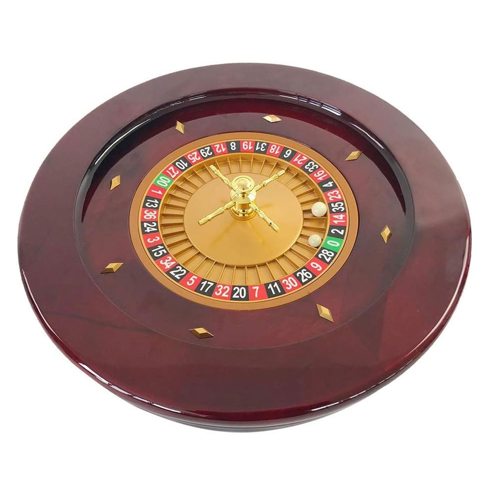 GeRRiT Roulette Sets Deluxe Roulette Wheel Game Set 20inch Casino Grade Roulette Wheel with 2 Roulette Balls Leisure Table Games Great for Home Game Night Party Games