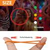 30 Pieces Black Silicone Jelly Bracelets Nonluminous Stretchy 80s Mixed Gummy Silicone Wristbands Hair Ties for Women Adults Party Accessories(Black) view 2