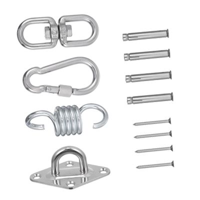 Abaodam 1set Hook Set for Hammocks and Swings Heavy Duty Spring Snap Swivel for Yoga Porches and Playgrounds Easy Installation
