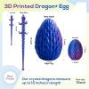 3D Printed Dragon Egg,Dragon Eggs with Dragon Inside,Surprise Dragon Egg Toy,15'' Full Articulated Crystal 3D Dragon for 5-7 4-6 8-12 Teen,Easter Basket Stuffers,Execusive Desk Toys for Adults view 2