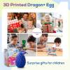 3D Printed Dragon Egg,Dragon Eggs with Dragon Inside,Surprise Dragon Egg Toy,15'' Full Articulated Crystal 3D Dragon for 5-7 4-6 8-12 Teen,Easter Basket Stuffers,Execusive Desk Toys for Adults view 3