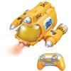 Hylukon Remote-Controlled Motorboat RC Submarine 2.4G Double Propeller Remote Control Boat with Light and Water Spray Function 360 Rotation Electric Boat Summer Teens Water Toys view 1