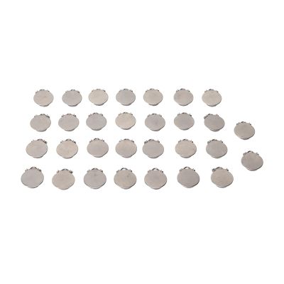 30pcs Metal Round Pacifier Clips for Toddler Rust Prevention Electroplated Stainless Steel Suspender Clips for Teething