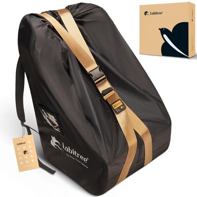 Labitree Carseat Travel Bag for Airplane, Comfortable Car Seat Cover for Airplane Travel, 100% Breakproof Gate Check Storage Bags for Carseats