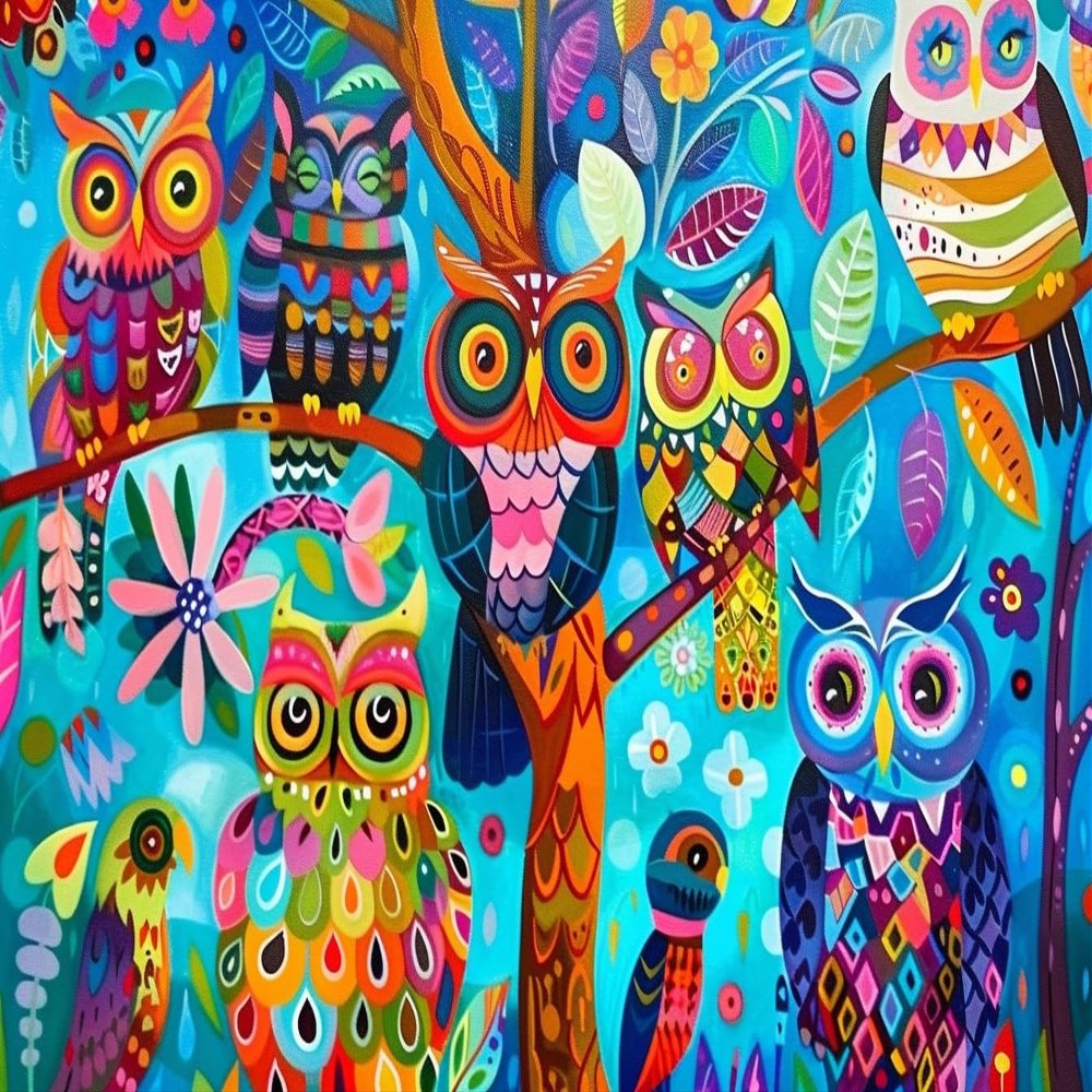 1000 Piece Adult Jigsaw Animal Puzzle-Animal Owl Pattern,New Puzzle for Adults, Eco-Friendly Materials-The Best Gift for Owl Lovers