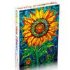 Bgraamiens Puzzle-Glass Sun Flower-1000 Pieces Rectangle Puzzle Stained Glass Art Color Challenging Beautiful Jigsaw Puzzles for Adults (GlassSun Flower) view 2