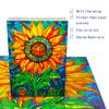 Bgraamiens Puzzle-Glass Sun Flower-1000 Pieces Rectangle Puzzle Stained Glass Art Color Challenging Beautiful Jigsaw Puzzles for Adults (GlassSun Flower) view 4
