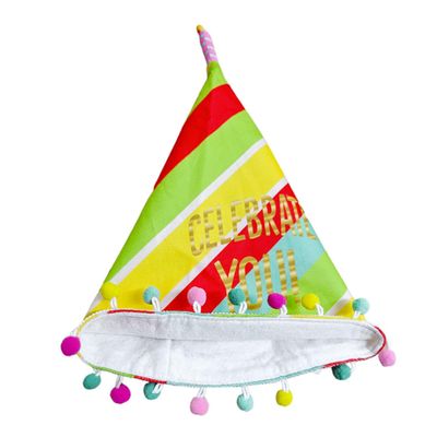 Ciieeo Birthday Party Cone Hats for Boy Girl Festival Headwear Cloth Birthday Hat Props for Boys and Girls for Celebrations and Decorations