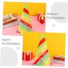 Ciieeo Birthday Party Cone Hats for Boy Girl Festival Headwear Cloth Birthday Hat Props for Boys and Girls for Celebrations and Decorations view 2