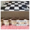 12 Pcs Interlocking Carpet Rugs with Edgings,Plush Floor Tiles 12X12 Inch,Puzzle Foam Playmat,Interlocking Foam Tiles(Size:0.39 inch,Color:Black+White) view 4