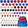 108 Pcs Balls Cake Topper DIY Cupcake Insert Foam Balloons for Cake Baking Wedding Anniversary Birthday Decoration(Blue, Red, Black,Multi Sizes) view 1
