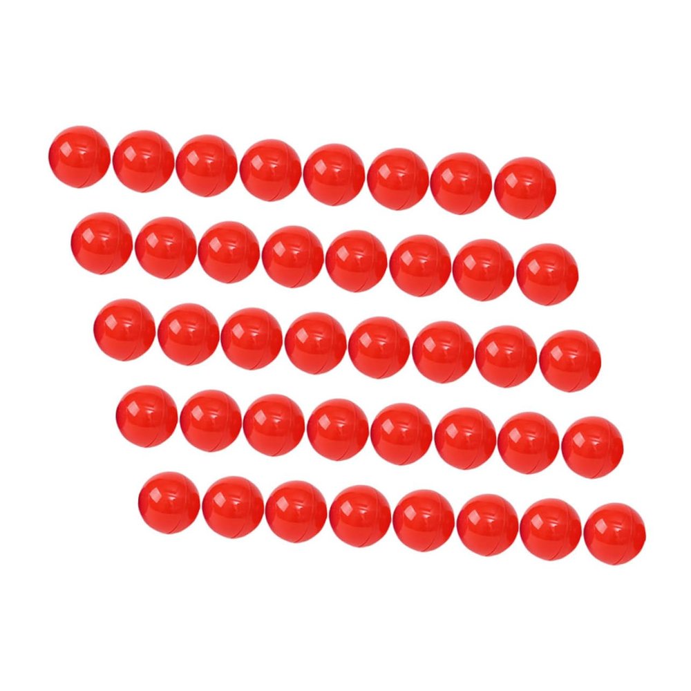 CHILDWEET 50pcs Lottery Balls Red Bingo Balls Open Capsules for Parties Games Events