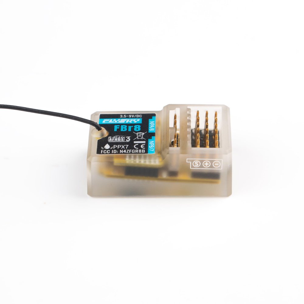 Flysky FBr8 8CH AFHDS 3 Waterproof Receiver Input i-BUS2 S.Bus i-Bus PPM Fit for AFHDS 3 Protocol Transmitters RF modules Car Boat (Extended Antenna Version)