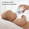 yanyoyo Natural Glass Baby Bottle Wide Neck, Newborn Anti-Colic Baby Bottle, Clear, 3oz(Pack of 2), Includes 2Pcs Slow Flow Nipple(SS), 0 Months+ view 2