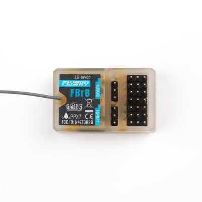 Flysky FBr8 8CH AFHDS 3 Waterproof Receiver Input i-BUS2 S.Bus i-Bus PPM Fit for AFHDS 3 Protocol Transmitters RF modules Car Boat (Standard Antenna Version)