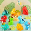 ALASOU 9 PCS Dinosaur Car Toys with Playmat and 3 PCS Suction Cup Rotating Toys for Infant and Toddlers view 3