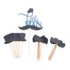 FAVOMOTO Little Man Hat Bow-knot Cake Toppers 31 Pcs Set for Birthday Party Wedding Dessert Decorations view 1