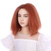 DUDUWIG Orange Brown Straight Wig Short Orange Side Part Wig for Halloween Cosplay Heat Resistant Synthetic Wigs with Wigs Cap (Small Size) view 3