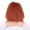 DUDUWIG Orange Brown Straight Wig Short Orange Side Part Wig for Halloween Cosplay Heat Resistant Synthetic Wigs with Wigs Cap (Small Size) view 4