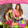 Kids Pink Gardening Tools Set, Garden Tools for Kids with Watering Can, Shovel, Rake, Gloves, Waterproof Apron with Pocket, Storage Bag and DIY Bookmark Gardening Kits Birthday Christmas Easter Gift view 3