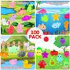 100Pcs Mochi Squishy Toys, Kawaii Squishies Fidget Toys Pack - Stress Relief Toys Party Bags Fillers for Box Toys for Classroom Prizes Kids, Christmas Party Favors Stocking Stuffers Gifts(Random) view 2