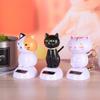 Katutude Solar Dancing Figures Black Cat Shaking Head Doll Car Dashboard Decorations Solar Powered Dancing Toys Funny Solar Powered Dancing Figures for Window Sill Car Patio Shelf view 3