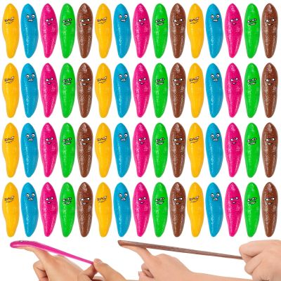 60 Pcs Finger Slingshot Novelty Toys, 5 Colors Toy Poop for Halloween, Fake Poop for Novelty Toys and Amusements, Poop for Finger Slingshot, Poop Rubber Spoof Toy for School Party, Friends Gathering