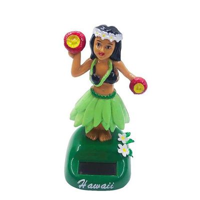 ToysCentral Basics Solar Powered Hawaiian Hula Girl,Solar Swinging Hula Dancer Girl,Car Dashboard Dancing Figure,Desktop Ornaments,Home Decor(Light Green)