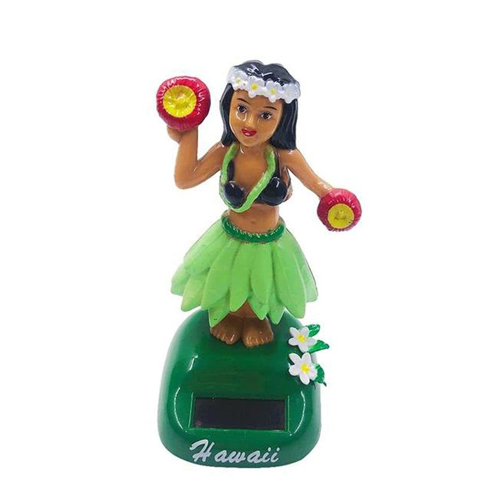 ToysCentral Basics Solar Powered Hawaiian Hula Girl,Solar Swinging Hula Dancer Girl,Car Dashboard Dancing Figure,Desktop Ornaments,Home Decor(Light Green)