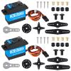 DWEII 2PACK 35kg high Torque Coreless Motor servo Metal Gear Digital and Stainless Steel Gear servo Compatible with Arduino servo for RC Helicopter Airplane Car Boat Robot Controls DIY view 1