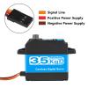 DWEII 2PACK 35kg high Torque Coreless Motor servo Metal Gear Digital and Stainless Steel Gear servo Compatible with Arduino servo for RC Helicopter Airplane Car Boat Robot Controls DIY view 3