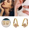 Drop Dangle Earrings for Women Of Earrings Female Hundred With Small Delicate Zirconia Ear Buckle Ear (Gold, One Size) view 2