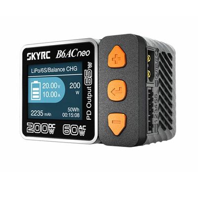 GoolRC B6ACneo Smart Charger DC 200W AC 60W LiPo Battery Balance Charger for 1-6S LiPo/Life/LiIon/LiHV, 1-15S NiMH/NiCd, 3S/6S Pb Batteries
