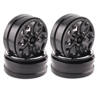 1.9" Aluminum Beadlock Wheel Rims 4PCS Carbon Fiber for 1/10 RC Crawler TRX4 Axial Capra SCX10 VS4-10 Gen8 Upgraded Carbon Fiber 1.9 Beadlock Wheel Rims