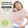 Keababies Baby Wraps Carrier, D-Lite Baby Wrap and 4-Pack Muslin Swaddle Blankets for Baby Boys, Girls - Easy-Wearing, Adjustable Baby Sling Carrier Newborn to Toddler - Organic Baby Blankets view 4