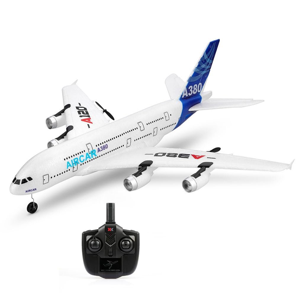 Hylukon RC Plane, XK A380 A120 RC Model Airplanes, 3CH 2.4GHz Remote Control Airplane, EPP Fixed-Wing RC Aircraft RTF Toy for Teens and Adults