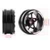 1.9" Aluminum Beadlock Wheel Rims 4PCS Carbon Fiber for 1/10 RC Crawler TRX4 Axial Capra SCX10 VS4-10 Gen8 Upgraded Carbon Fiber 1.9 Beadlock Wheel Rims view 3