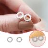 BTAKANPP New Years Earrings 2022 Korean Exquisite Earrings High End Simple Hollow Earrings Earring Studs Pack (Gold, One Size) view 2