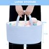 ABenkle Diaper Caddy Organizer, Boho Rustic Cotton Rope Nursery Baby Basket, Changing Table Organizer for Baby Diaper Storage and Baby Shower view 2