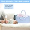 ABenkle Diaper Caddy Organizer, Boho Rustic Cotton Rope Nursery Baby Basket, Changing Table Organizer for Baby Diaper Storage and Baby Shower view 3