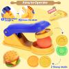 Crelloci Play Color Dough Tools Set, Deluxe 41PCS Kitchen Creations Accessories Kit, with 12 Cans Dough, Stamper Cookbook Food Mold Roller Cutter Extruder, Gift for Kids Boys Girls Ages 3+ view 2