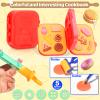 Crelloci Play Color Dough Tools Set, Deluxe 41PCS Kitchen Creations Accessories Kit, with 12 Cans Dough, Stamper Cookbook Food Mold Roller Cutter Extruder, Gift for Kids Boys Girls Ages 3+ view 3