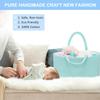 ABenkle Diaper Caddy Organizer, Boho Rustic Cotton Rope Nursery Baby Basket, Changing Table Organizer for Baby Diaper Storage and Baby Shower view 2