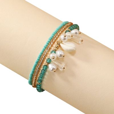 BTAKANPP Men's Watch Cases Set Rice Beads Elastic Beaded Combination Bracelet Set Casual Jewelry for Women (C, One Size), OdujF8w8a
