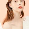 BTAKANPP Jewelry Cute Simple And Light Luxury Stainless Steel Ear Rings Circle Ear Accessories Jewelry Tassel (A, One Size) view 2