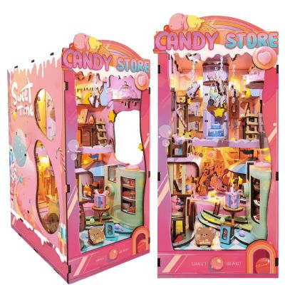 DIY Book Nook Dreamy Pink Candy Store Dollhouse DIY Assembly Kit