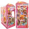 DIY Book Nook Dreamy Pink Candy Store Dollhouse DIY Assembly Kit view 1