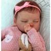 Anano 18Inch Reborn Baby Doll - Silicone Full Body Girl with Hand Rooted Hair, Open Mouth, Looks Like Reborn Babies (Classic) view 2